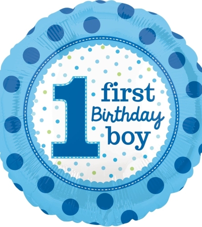  1-й День рождения мальчика (точки), Голубой